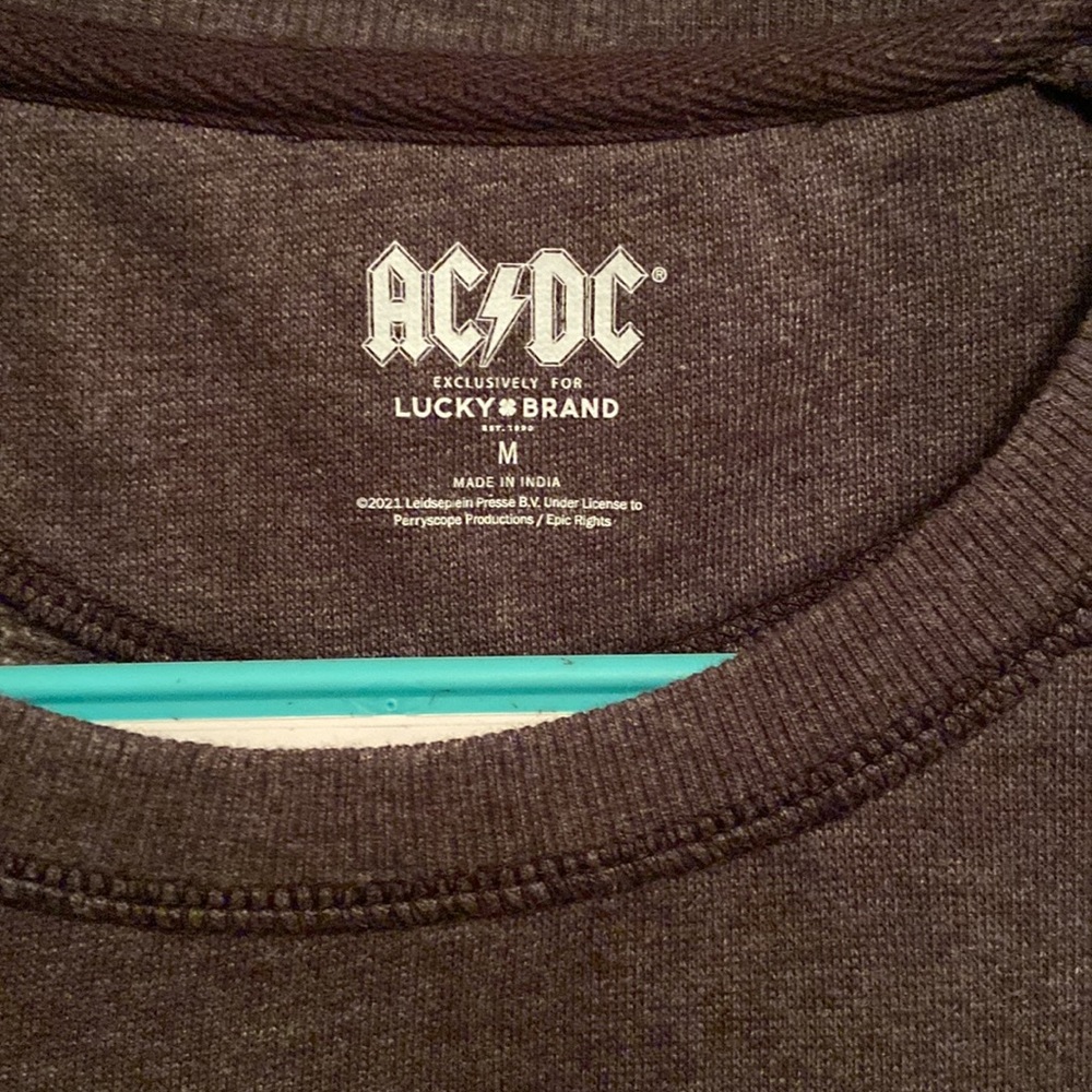 AC/DC sweatshirt, Lucky brand. Size Medium brown. New without tags - Picture 2 of 3